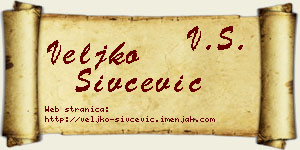 Veljko Sivčević vizit kartica